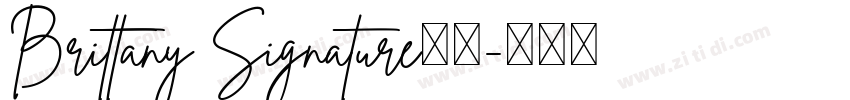 Brittany Signature字体字体转换 Brittany Signature字体字体转换